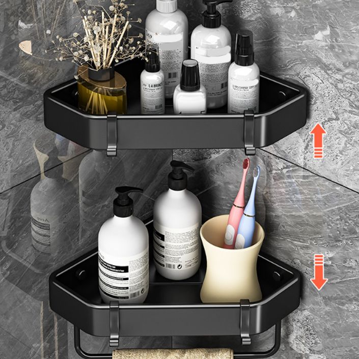 Lisslune | Modern Black-White Metal Bath Hardware Set Bath Rack Bathroom Hardware Set