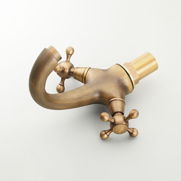 Lisslune | Vintage Widespread Bathroom Faucet Industrial Cross Handles Sink Faucet