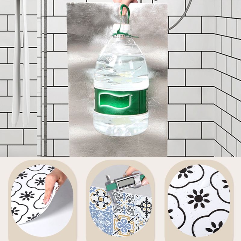 Lisslune | PVC Peel and Stick Tile 12" x 23" Rectangular Grid Waterproof Peel and Stick Tiles 10 Pack