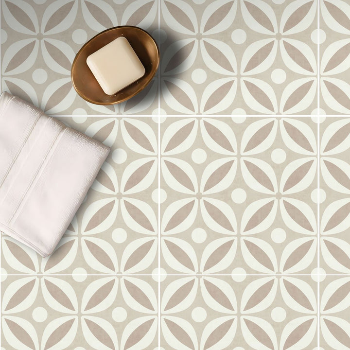 Lisslune | Square Stain-Resistant Peel & Stick Tile with Pattern Single Tile for Splash Wall