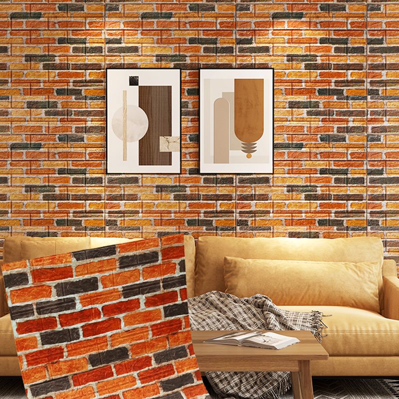 Lisslune | Industrial Wall Panel 3D Brick Wall Panels Waterproof Stickers Wall Tiles Set of 10
