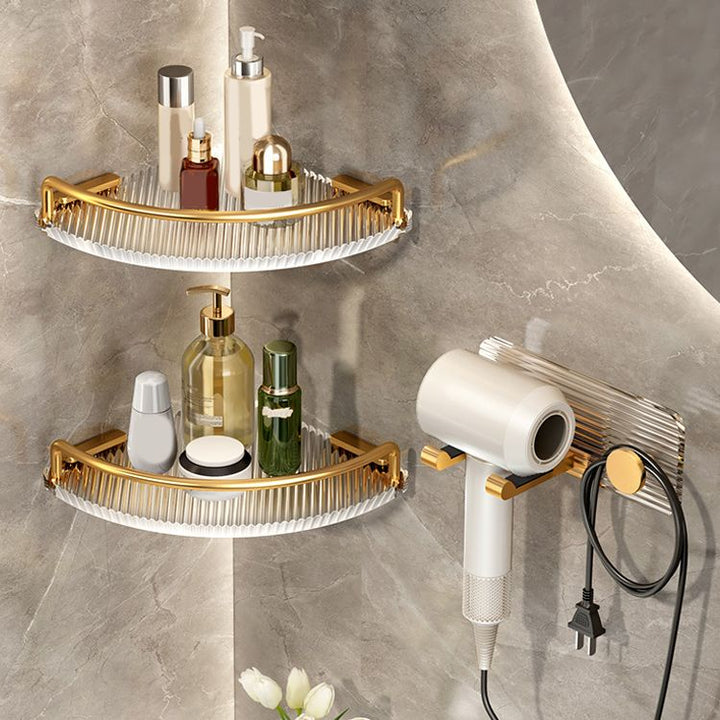 Lisslune | Modern Golden Bathroom Accessories Single Piece or in Set with Bathroom Shelf
