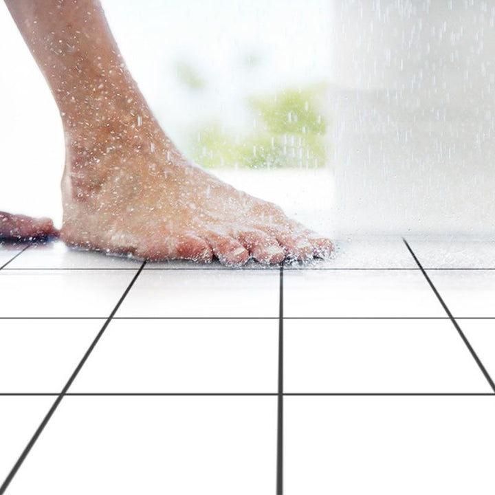 Lisslune | Modern vinyl floor planks peel & stick grid print PVC flooring