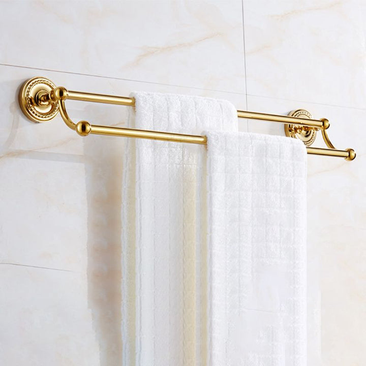 Lisslune | Traditional Golden Bathroom Accessories Set Copper Bathroom Set