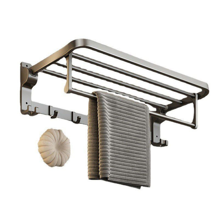 Lisslune | Contemporary Bathroom Accessory Set Grey Aluminum Bathroom Accessory Kit