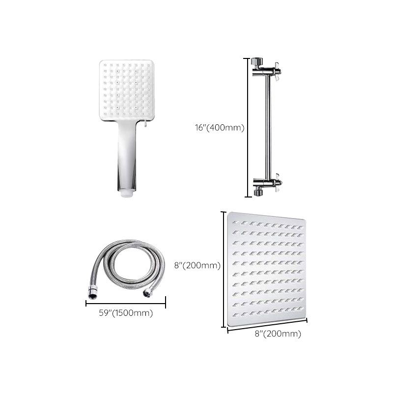 Lisslune | Contemporary Shower Head Combination Polished Stainless Steel Wall-Mounted Shower Head