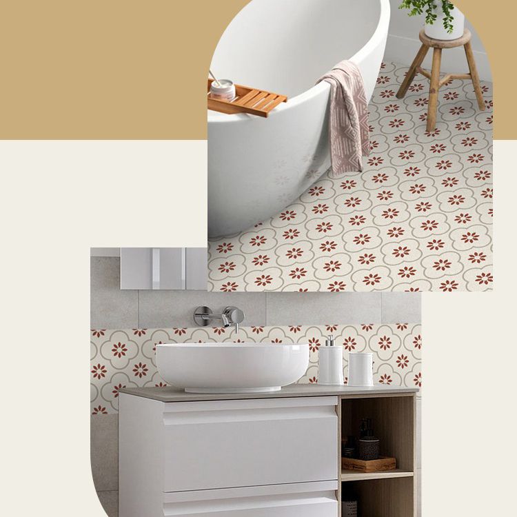 Lisslune | Square Peel and Stick Back Wall Plastic Single Tile Wallpaper with Non-Slip Surface