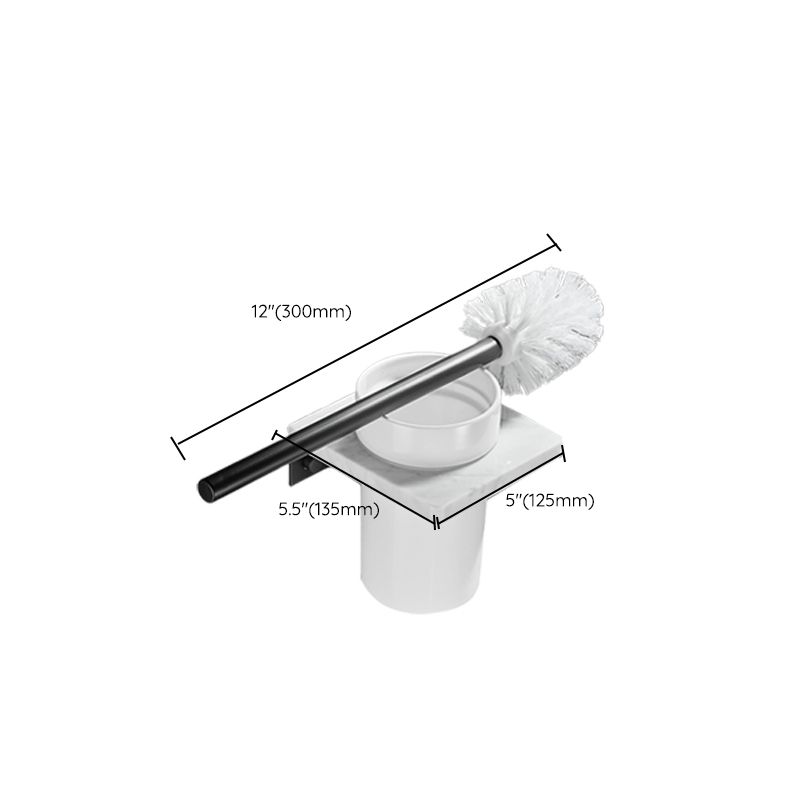 Lisslune | Metal and Marble Bathroom Hardware Set as Individual Piece or Set in Black