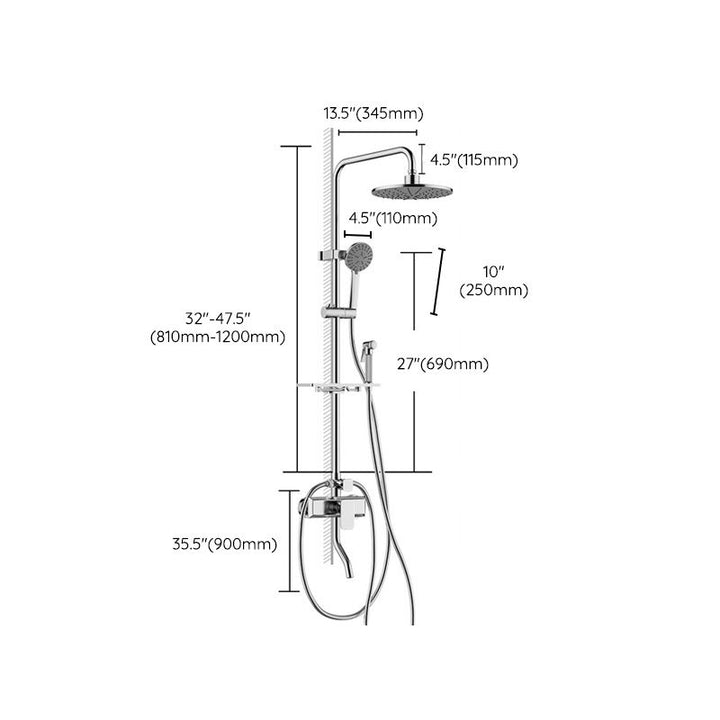 Lisslune | Modern balanced printed converter faucet shower head shower fitting on the wall
