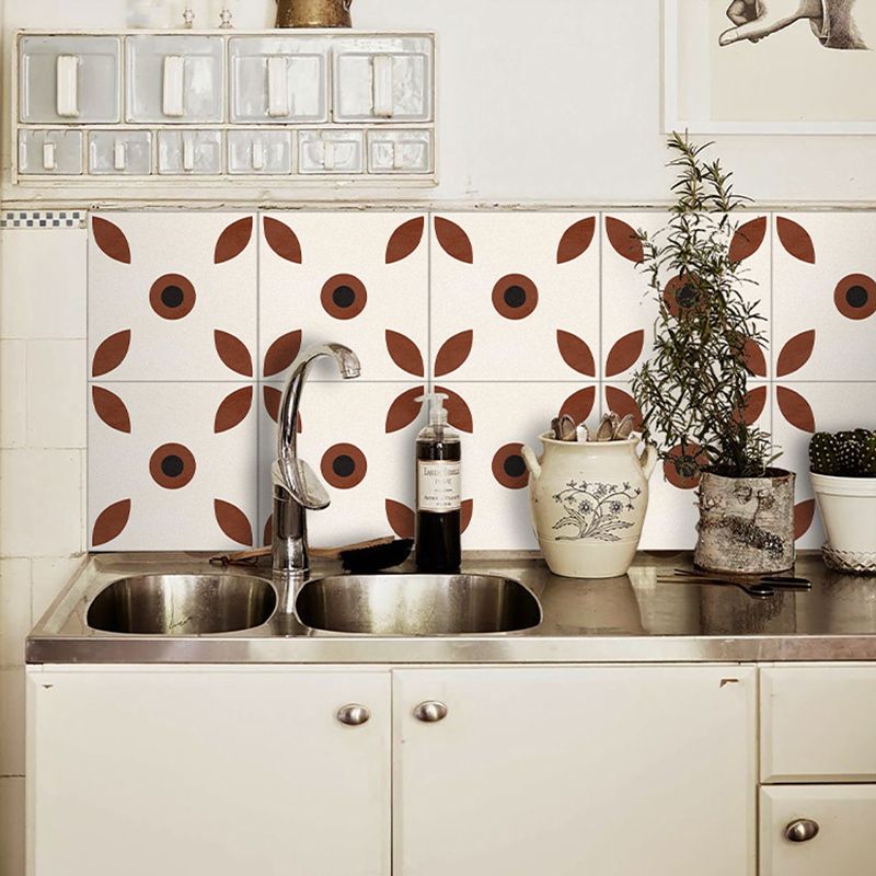 Lisslune | Indoor Vinyl Flooring Floral Pattern Peel and Stick Waterproof Square Vinyl Floor