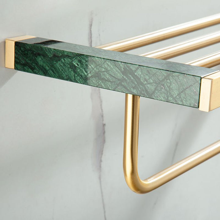 Lisslune | Brass Bathroom Accessory Set Marble Bathroom Accessory Set for Home