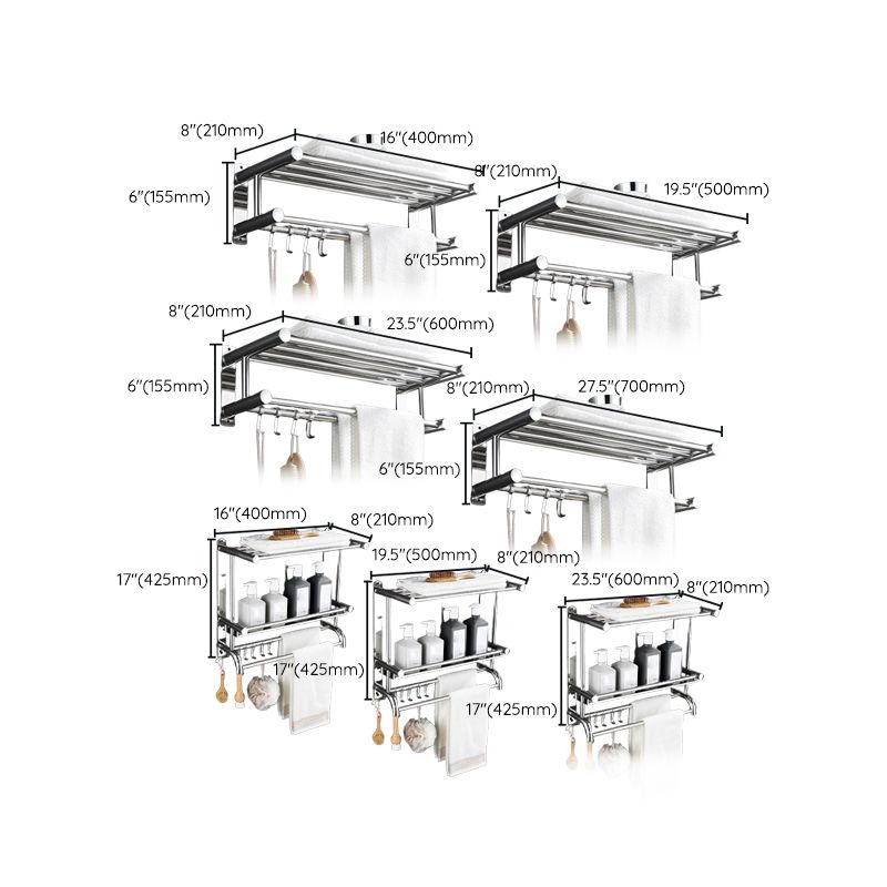 Lisslune | Contemporary Metal Bathroom Accessories Single Piece or as Set with Paper Holder