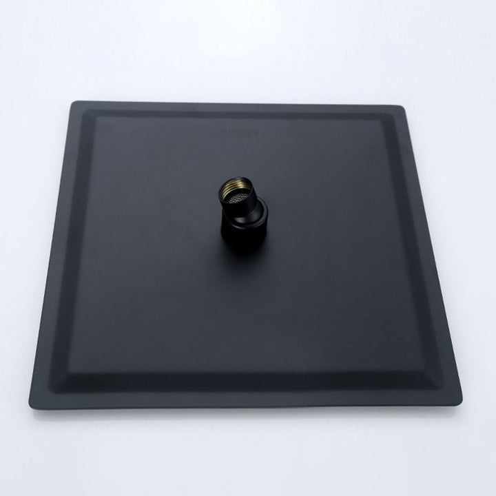 Lisslune | Black Square Fest Shower Head Modern Style Wall Mounted Shower Head