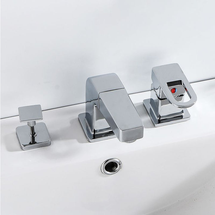 Lisslune | Bathroom Faucet Lever Handle Brass Hand Shower Sink Faucet