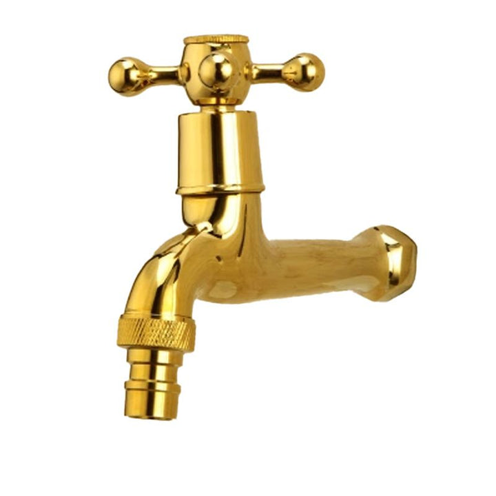 Lisslune | Glam Wall-mounted Bathroom Faucet Cross Handle Low Arc Round Sink Faucet