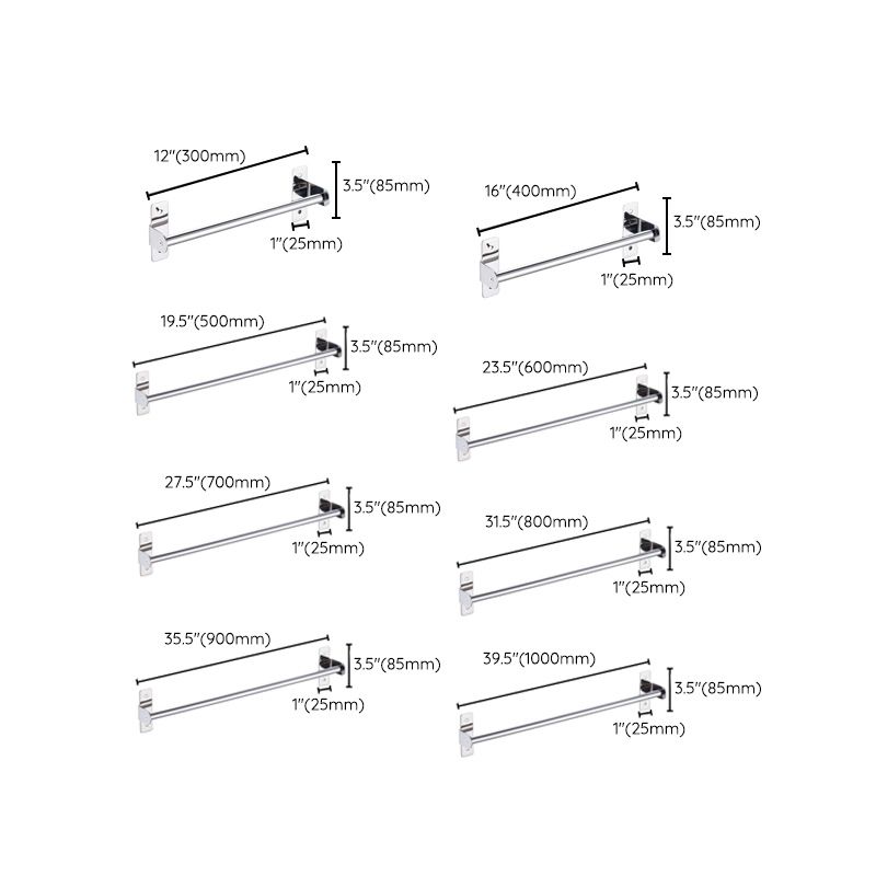 Lisslune | 3-piece Stainless Steel Bathroom Accessory Set Modern Chrome Object Stand