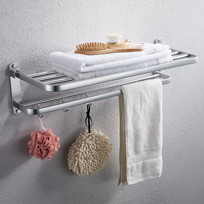 Lisslune | Contemporary bathroom accessory set made of aluminum with towel holder/bath shelf