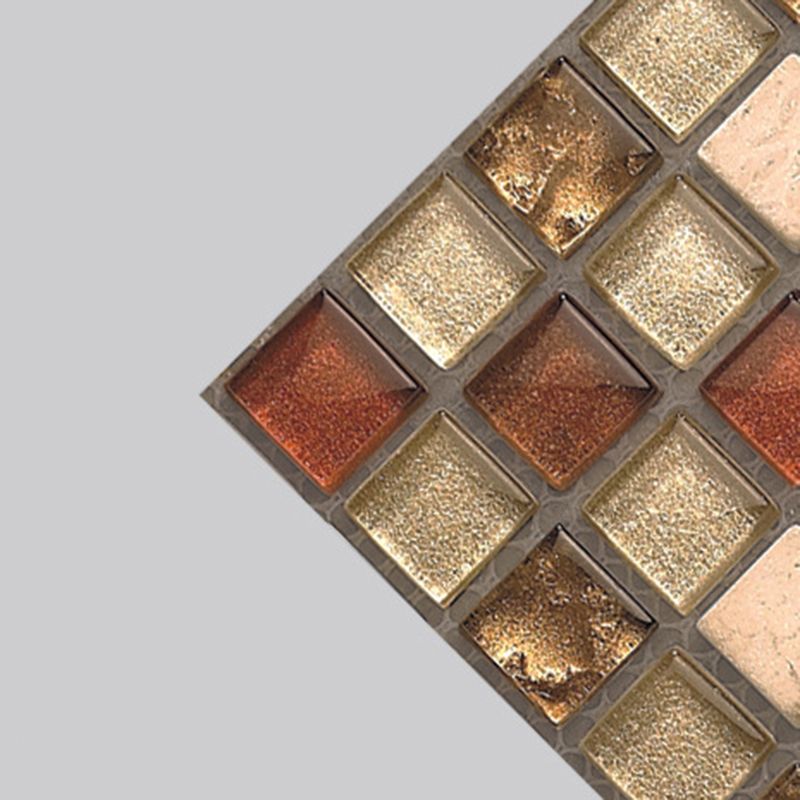 Lisslune | Peel & Stick Mosaic Tiles PVC Square Stain Resistant Peel and Stick Tiles 20-Pack