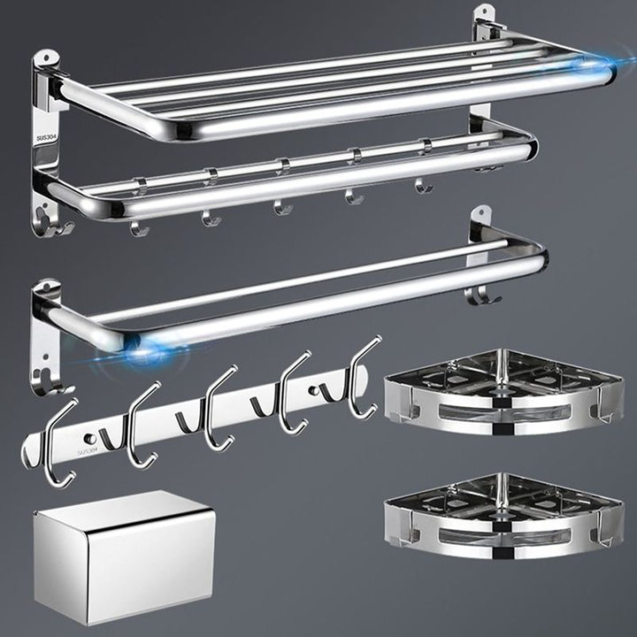 Lisslune | Modern Bathroom Accessory Set Bathroom Shelf Towel Bar Bathroom Accessories