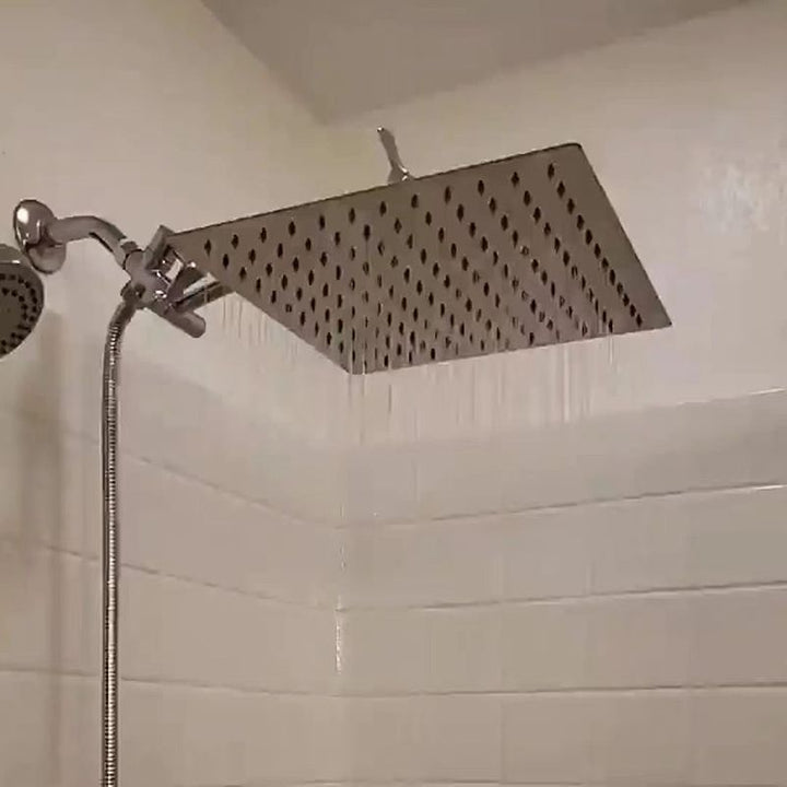Lisslune | Classic Dual Shower Head Water-efficient Square Metal Dual Shower Head