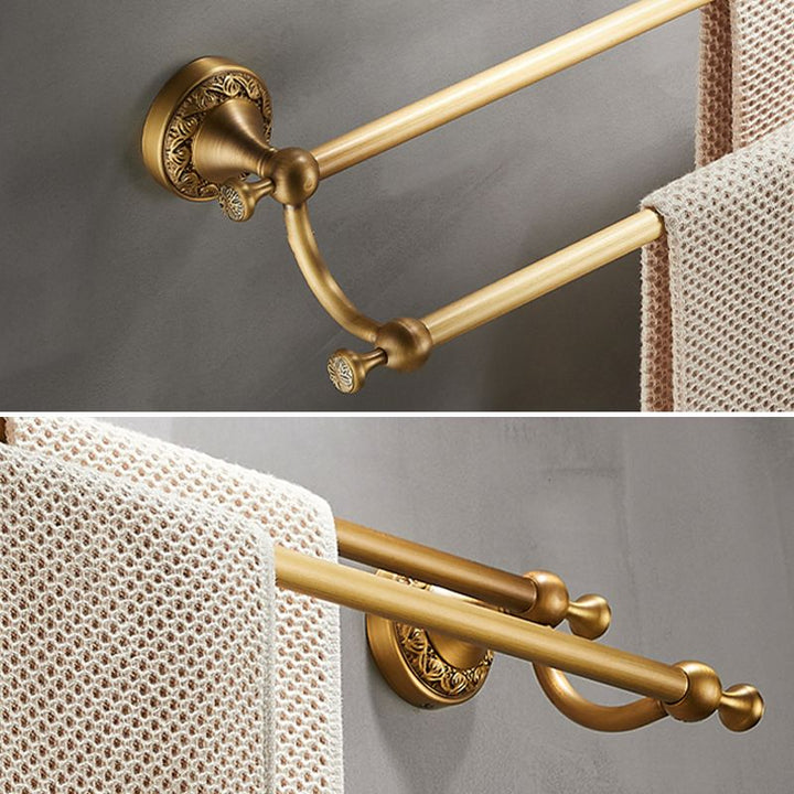 Lisslune | Traditional brushed brass bathroom accessories as a single piece or in a set