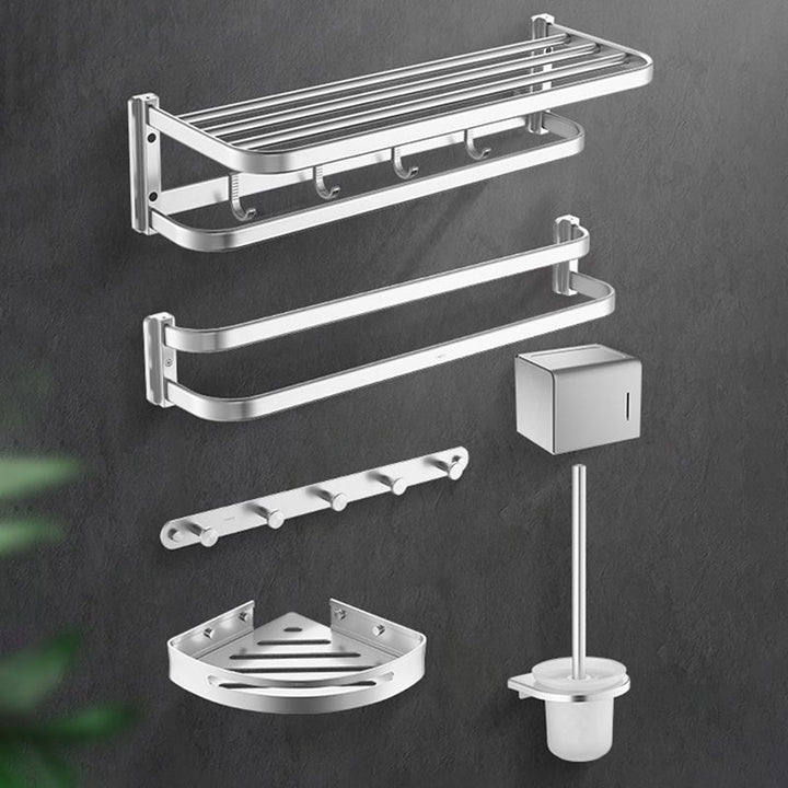 Lisslune | Silver Bathroom Accessory Set Modern Bathroom Accessory as Individual Piece or in Set