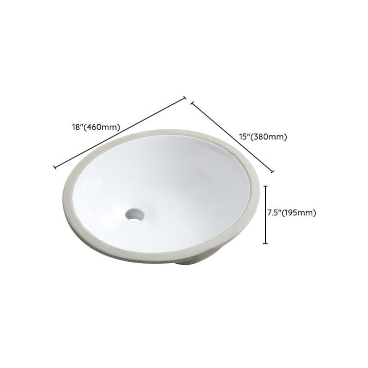 Lisslune | Modern Oval Wash Stand Ceramic Table Installation Sink Bathroom