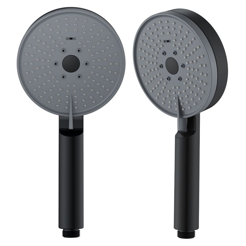 Lisslune | Matt Black Hand Shower Modern 3-Stream Round Wall Mounted Hand Shower