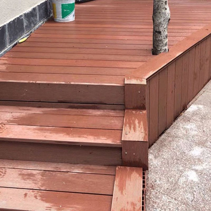 Lisslune | Outdoor Wood Decking Waterproof Striped Pattern Floorboard