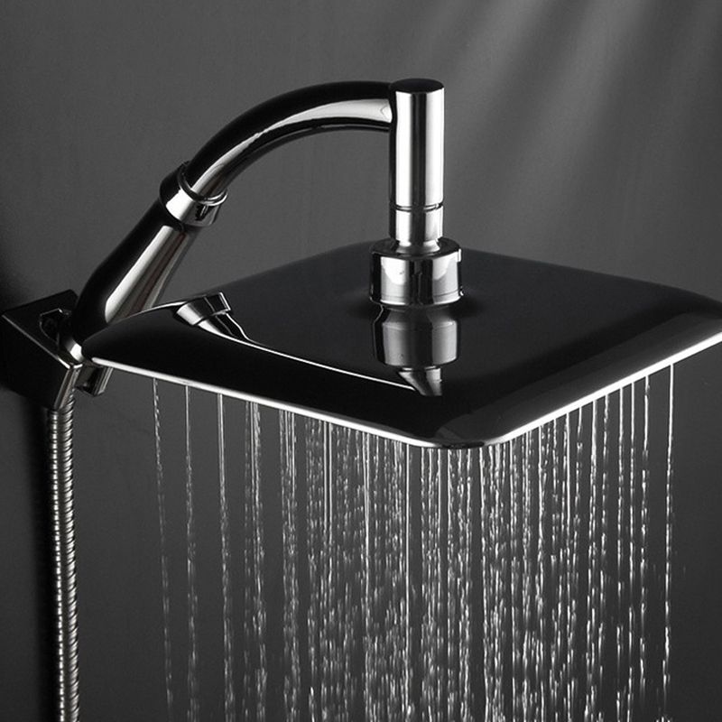 Lisslune | Modern Square Shower Head Combo Chrome Rainfall Shower Head