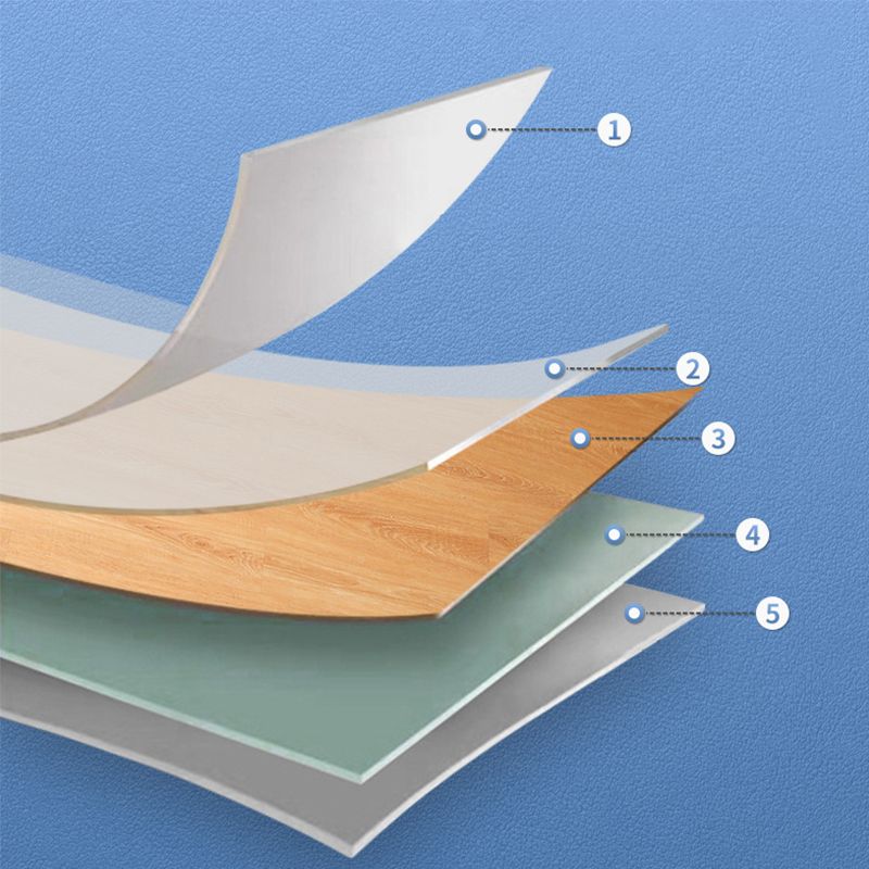 Lisslune | Rectangle PVC Floor Wood Design Peel & Stick Vinyl Flooring
