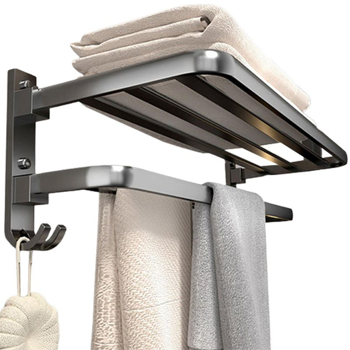 Lisslune | Modern Bathroom Accessory Set Towel Bar Paper Holder Gray Bathroom Accessory Set