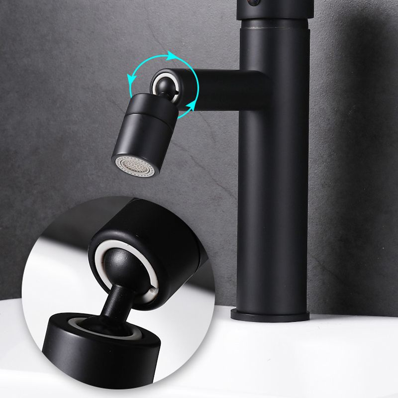 Lisslune | Modern Sink Faucet Copper Lever Handle Low Arc Pull-Out Sink Faucet