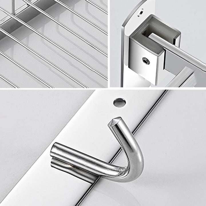 Lisslune | Modern Bathroom Accessories Hardware Set Silver Bathroom Hardware
