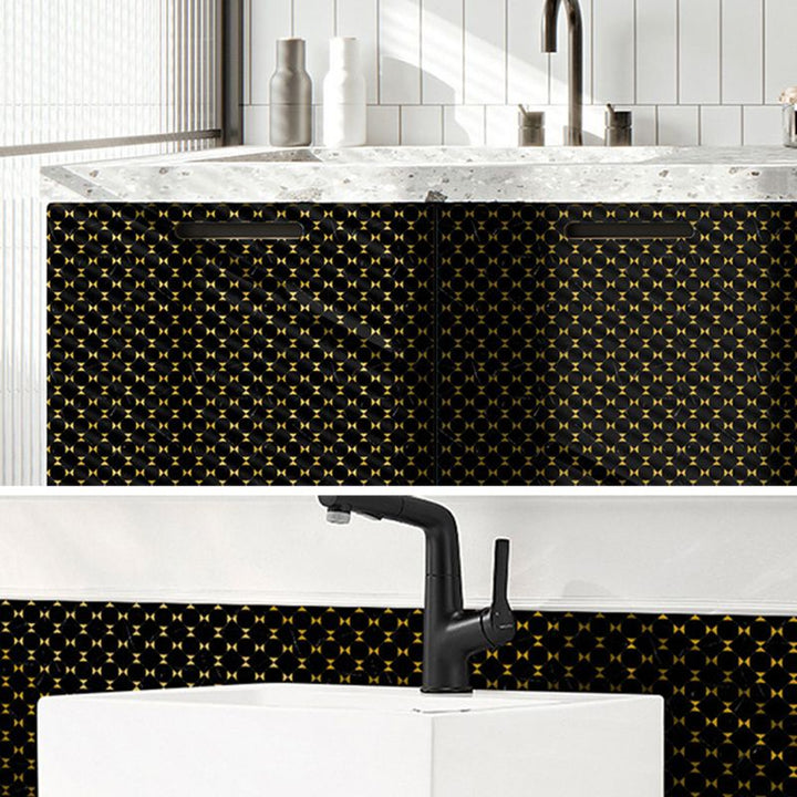 Lisslune | Peel & Stick Mosaic Tile Square Plastic Stain Resistant Tile - Peel & Stick for Shower