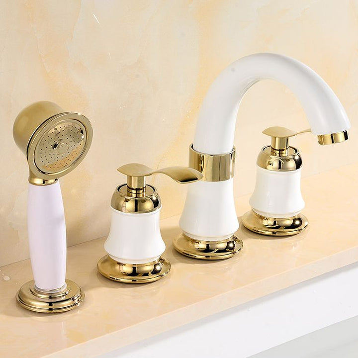 Lisslune | Tradition Bathtub Filler Trim Deck-Mounted Swing Spout Bathtub Filler