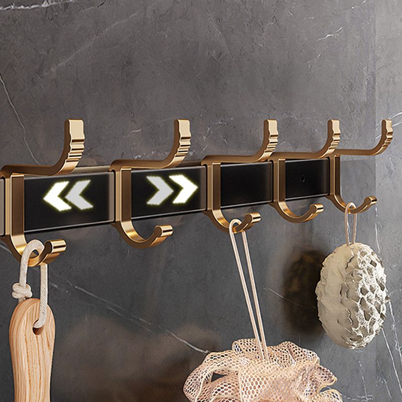 Lisslune | Black and Brass Bathroom Hardware Set Modern Stainless Steel Bathroom Shelf/Towel Holder/Paper Holder