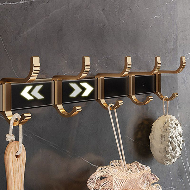Lisslune | Black and Brass Bathroom Hardware Set Modern Stainless Steel Bathroom Shelf/Towel Holder/Paper Holder