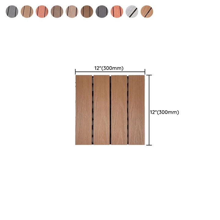 Lisslune | Modern Style Wood Floor Corrosion Protection Square Outdoor Wood Floor
