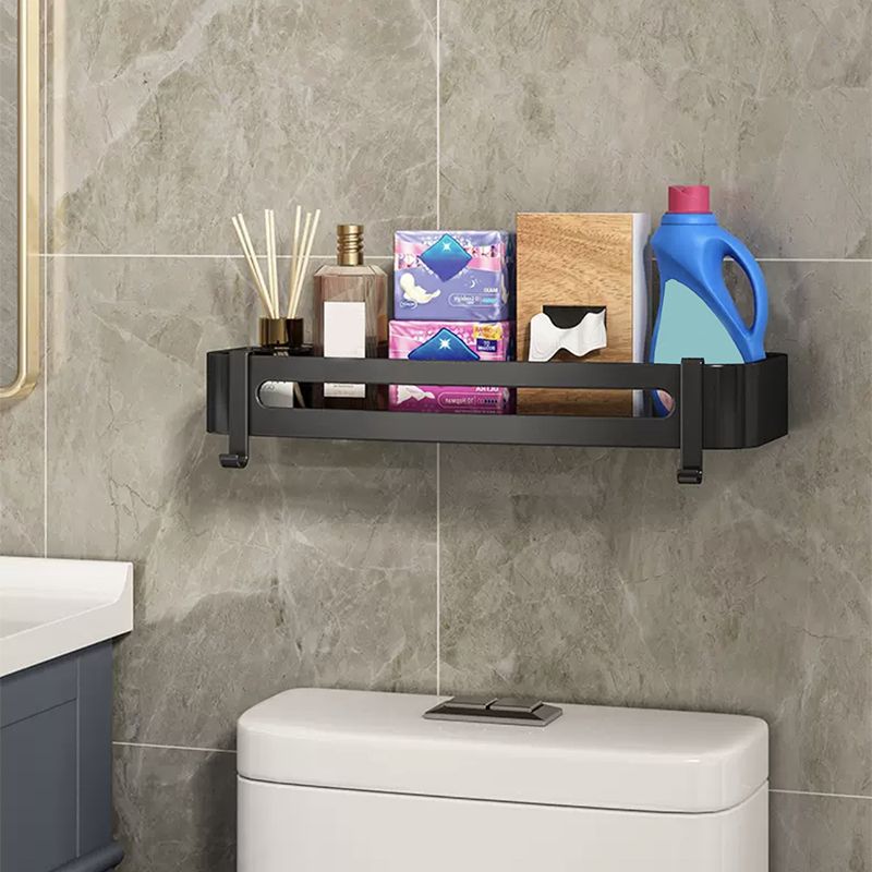 Lisslune | Modern Bathroom Hardware Set Bathroom Shelf Silver/Black Bathroom Accessories Set
