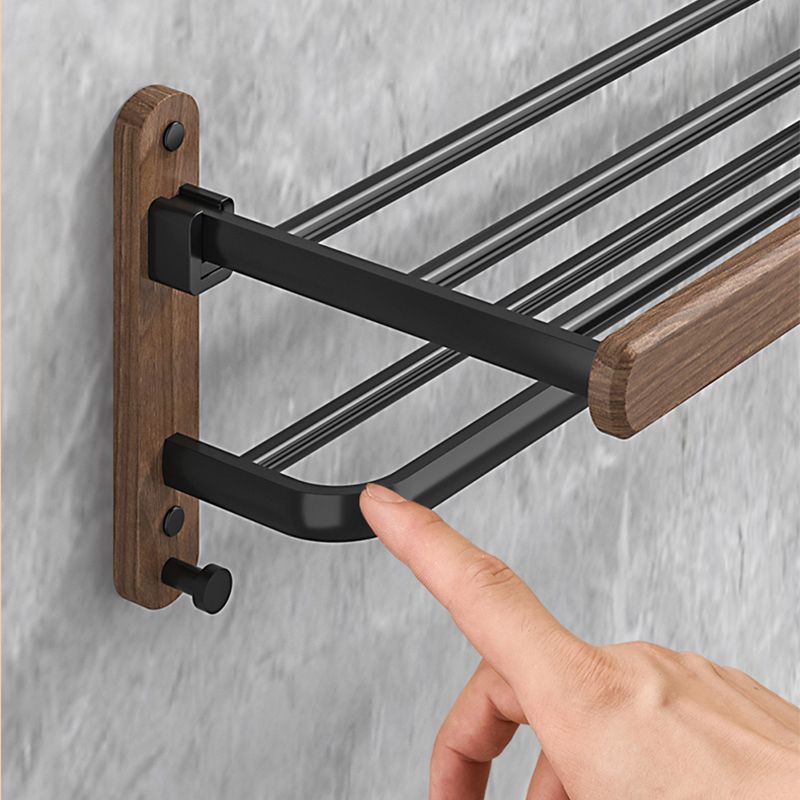 Lisslune | Metal and Wood Bathroom Accessories as Single Item or as Set without Drilling