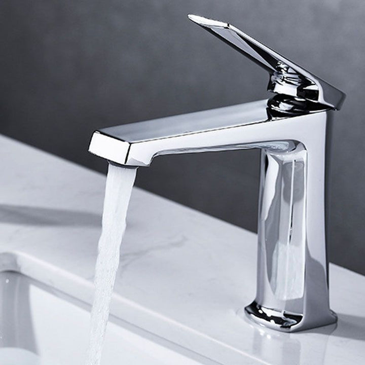 Lisslune | Modern Basin Mixer Lever Handle Copper Low Arc Basin Mixer