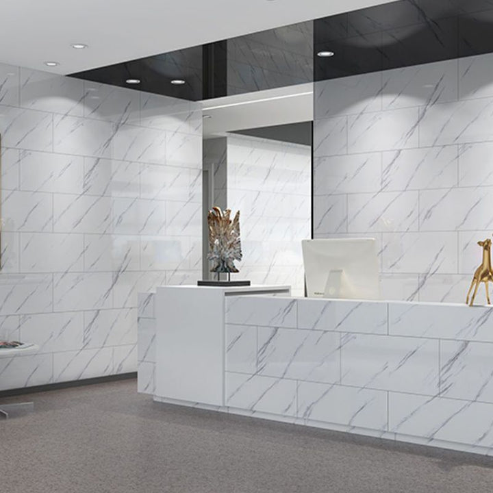 Lisslune | PVC Wall Panel Rectangle Waterproof Wall Cladding for the Living Room