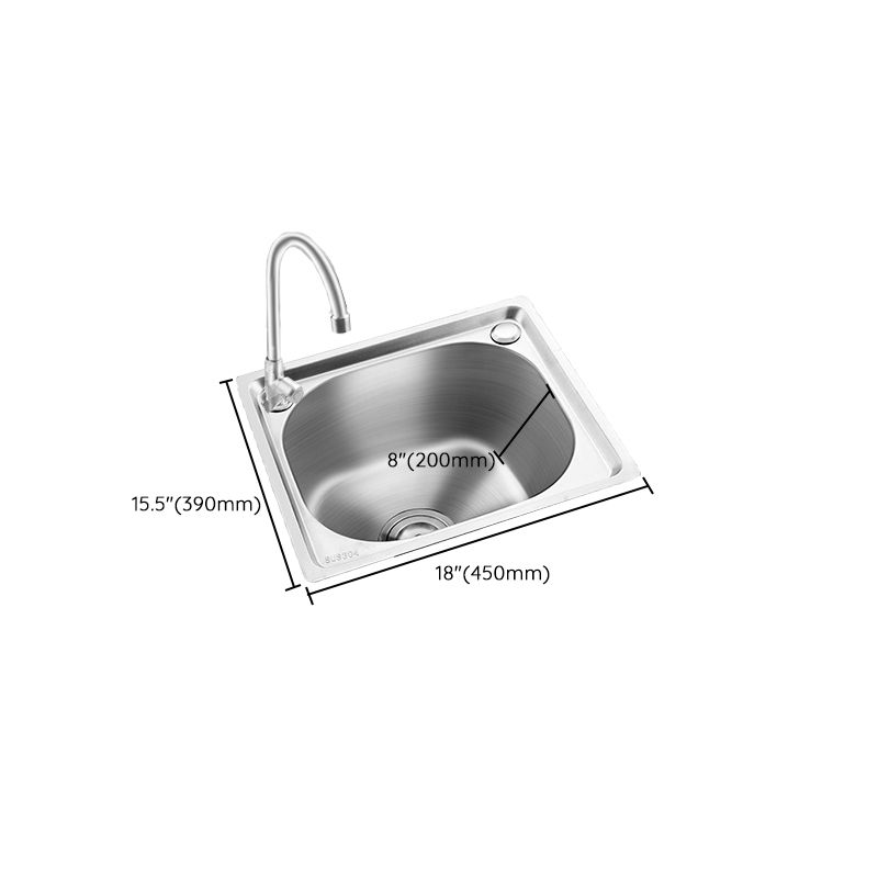Lisslune | Modern Bar Prep Mirror Stainless Steel with Faucet Workstation Rack