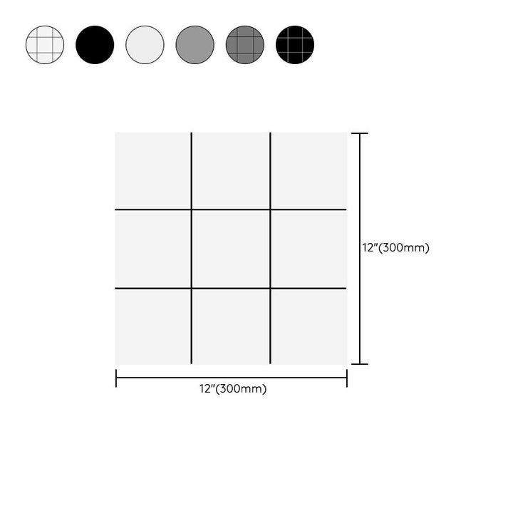 Lisslune | Modern Peel-and-Stick Tiles Vinyl Field Tile Square 5-Pack Peel & Stick Field Tile