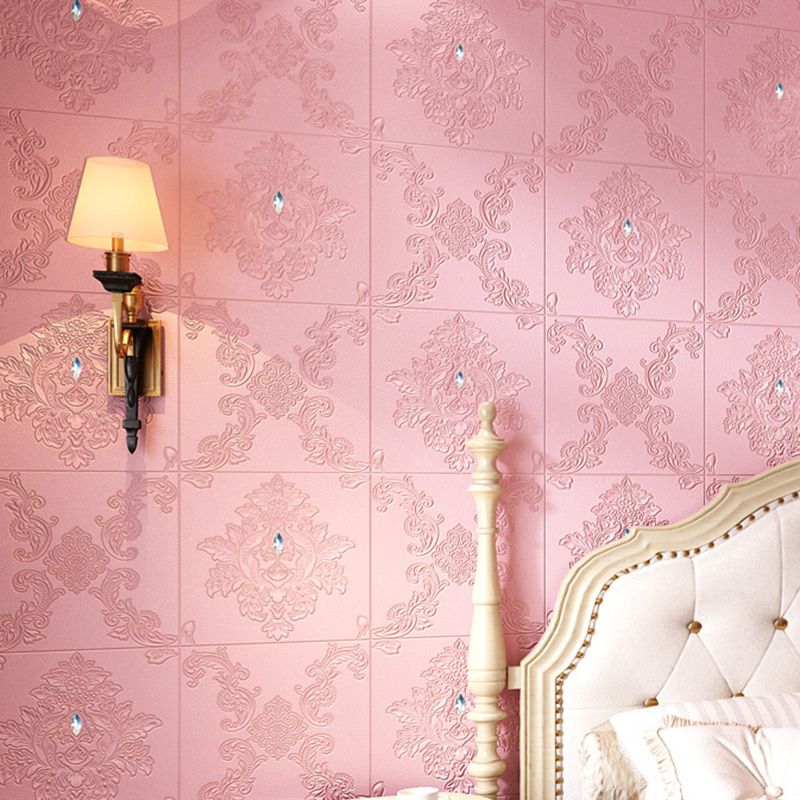 Lisslune | Glam Style Foam Wall Panel Living Room 3D Embossed Waterproof Wall Panel