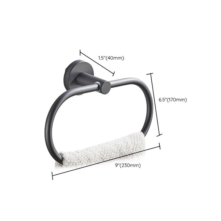 Lisslune | Traditional Gray Brass Bathroom Hardware Set Towel Bar Bathroom Hardware Set