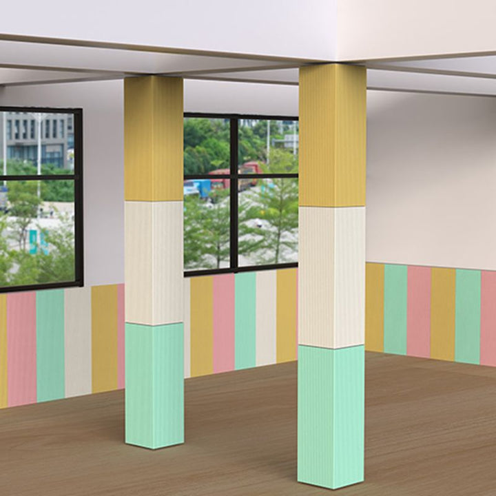Lisslune | Color Block Upholstery Wall Panel Self-adhesive Foam Interior Wall Tile