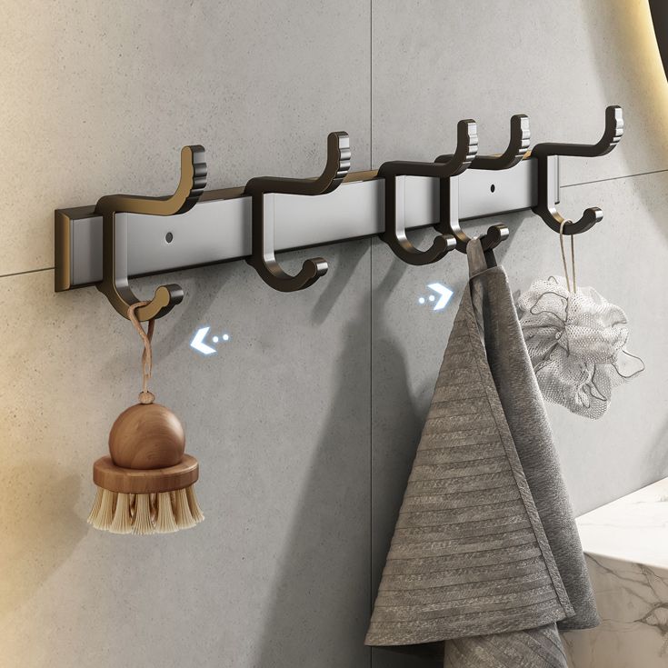Lisslune | Modern Bathroom Accessory Set Black Towel Bar Bathroom Shelf Bathroom Accessory Set