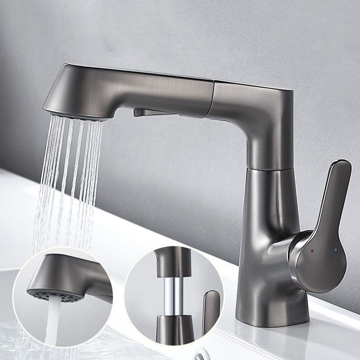 Lisslune | Modern centerset faucet with single lever handle for countertop washbasin bathroom fixture